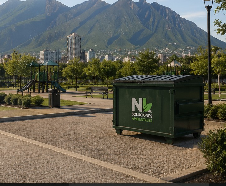 Después: espacio limpio con contenedor de NL Soluciones Ambientales